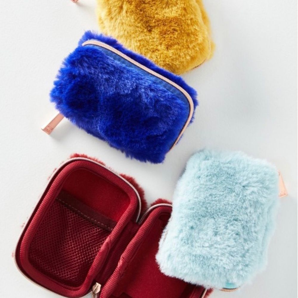 Faux Fur Earbud Case